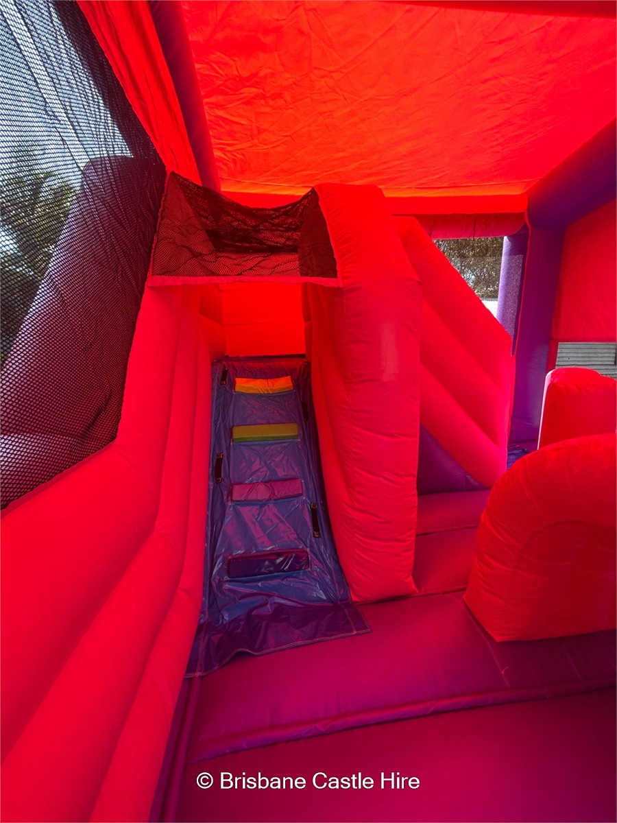 Pink 5x5 Obstacle Slide - Jumping Castle Hire in Brisbane , North ...